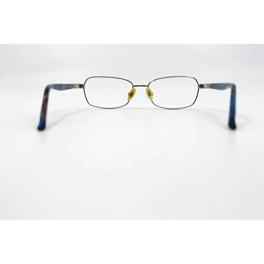 Elle Eyeglasses Womens Silver Blue EL13465 Metal Rectangle 51-16-135